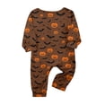 thumbnail image 3 of Spooky Halloween Matching Family PJs Pajamas Set, Pumpkin Ghost Long Sleeve Tops and Pants Lounge Sleepwear Set, 3 of 4