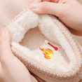 thumbnail image 4 of FASHIONBANANA Warm Cotton Slippers for Women Indoor and Outdoor Bedroom Fluffy Fleece Slippers Winter Soft Cozy Non-Slip Soft Plush Slip-on Wool Lined Shoes, 4 of 6
