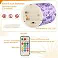 thumbnail image 5 of Yayeee Flameless Candles with Remote Flickering Battery Operated Multi Color Changing, Purple Lavender Pattern, 5 of 7