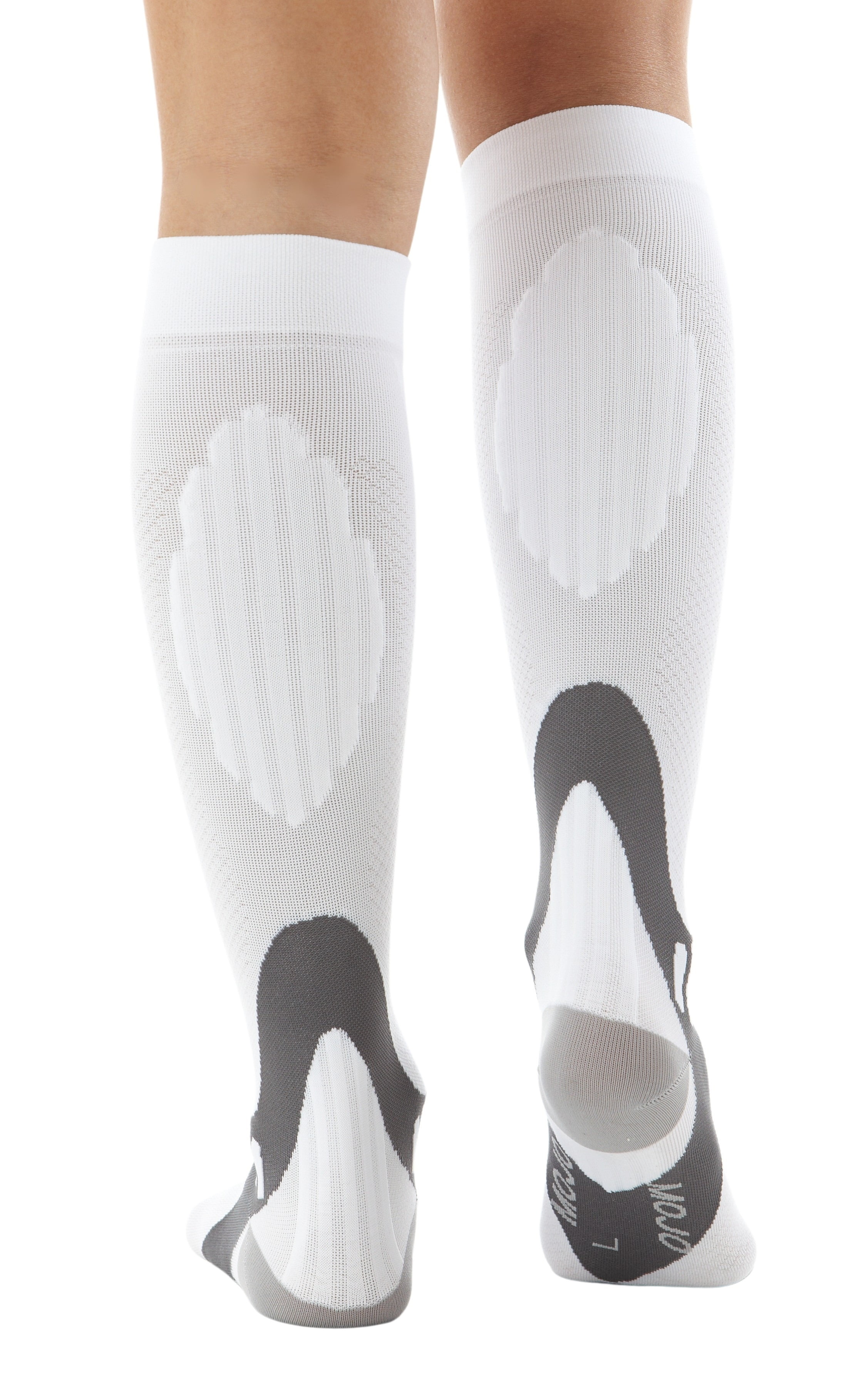 Mojo Compression Stockings for Womens and Men 20-30 mmHg - White, 2X-Large