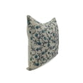 thumbnail image 3 of Fabdivine Thick Linen Hand Block Print Vintage Throw Cushion Cover , 20"X20", Turquoise Blue, 3 of 5