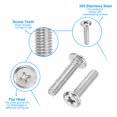 thumbnail image 3 of Uxcell Round Head Phillips Screws, 30 Pack M4-0.7 x 20mm 304 Stainless Steel 18-8 Full Thread, 3 of 7