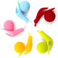 thumbnail image 1 of 5 Pieces Silicone Tea Bag Holder Cup Snail Shaped Sweets Infuser Strainer Clip Gift Set, 1 of 3