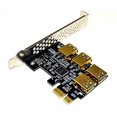thumbnail image 1 of JMT PCI-E 1x vers 16x Carte Rehausseur PCI-Express 1 à 4 Slot PCIe USB3.0 Adaptateur Port Multiplicateur Carte Mineur pour BTC Bitcoin, 1 of 3