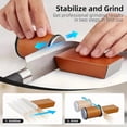 thumbnail image 4 of Artisan Blade Roller: Professional Magnetic Rolling Knife Sharpener with 15 °   & 20 °   Base, Industrial Diamond & Ceramic Honing System for Kitchen Cutlery, Premium Natural Wood Finish, Brown, 4 of 4