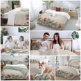thumbnail image 6 of Summer Botanical Bedding 3 Piece Duvet Cover Set Twin Size, Rustic Tropical Plants Birds Soft Microfiber Comforter Cover with Zipper Closure & Pillowcases, Wrinkle & FadeResistant Quilt Cover, 6 of 9