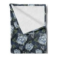 thumbnail image 2 of Floral Soft Flannel Fleece Throw Blanket, Shabby Form Classic Peony Petal Blossom Beauty Feminine Vintage Motif, Cozy Plush for Indoor and Outdoor Use, 70" x 90", Pistachio Green Blue, by Ambesonne, 2 of 5