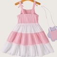 thumbnail image 4 of gdxvjhbj Robe pour Tout-Petites Filles Robe Bébé Fille en Lin à Volants Dos Nu Sans Manches Robes Enfants Robe d'Été 3T 4T (Rouge, 3-4 Ans), 4 of 9