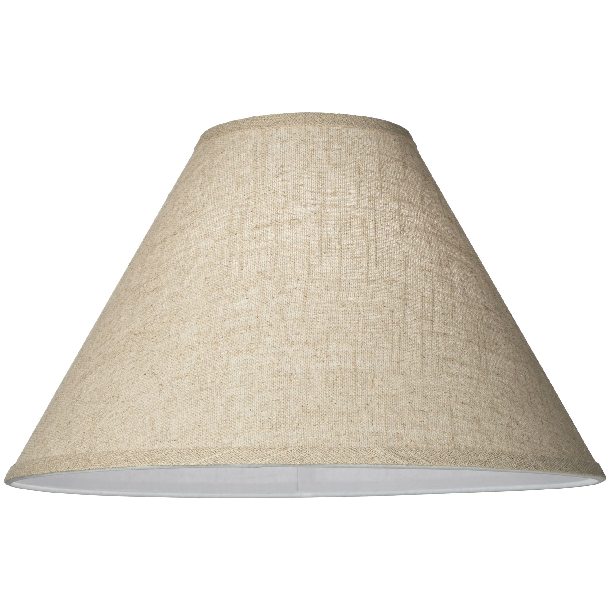 Springcrest 6" Top x 17" Bottom x 11 1/2" High x 11 1/2" Slant Lamp Shade Replacement Large Empire Fine Burlap Spider Harp Finial