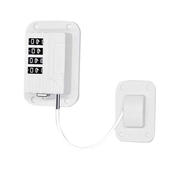 1 cerradura para armario con código, cerradura de seguridad para bebés y refrigerador, contraseña digital. Blanco