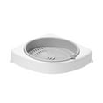 thumbnail image 1 of melotizhi Stainless Dish Rack Corner Storage HolderPlastic 360° RotateToilet Cosmetics Dish Storage Rack Large, White, 1 of 7
