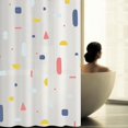thumbnail image 3 of Coofit Shower Curtain Waterproof Patterned: 71"x86" Bathroom Curtain Bath Curtain Liner, 3 of 9