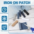 thumbnail image 3 of Uxcell Iron on Patches, Iron on Repair, Cotton Denim Patches for Camping Tent Clothing Repair White, 3 of 7
