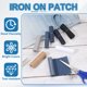 thumbnail image 3 of Uxcell Iron on Patches, Iron on Repair, Cotton Denim Patches for Camping Tent Clothing Repair Black Twill, 3 of 7
