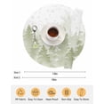 thumbnail image 6 of 13 Inch Round Placemats Set of 6, Sage Green Christmas Non Slip Heat Insulation PP Table Mats, Winter Snowflake Abstract Forest Tree Washable Place Mats for Kitchen Dining Party Table Decor, 6 of 7