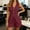 Wine, variant on Pretxorve Women 2 Piece Outfits Solid V Neck Button Sleeveless Top Lace Elastic Waist Shorts Set
