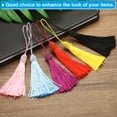 thumbnail image 5 of Uxcell 14cm/5.5 Inch Bookmark Tassels Soft Silky Floss Cord Loop Mini Handmade Tassels Red 50 Pack, 5 of 5