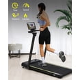 thumbnail image 2 of 2 in 1 Treadmill, Folding 265 lb Capacity Desk Treadmill with Remote Control and Button Low Noise 2.25HP Jogging Machine for Home Office-Black, 2 of 8