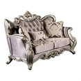 thumbnail image 3 of Furniture of America Haggen 2-Piece Velvet Tufted Sofa Set in Purple, 3 of 16