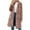 Pink, variant on Lovskoo 2024 Womens Winter Coats Casual Lapel Leopard Long Sleeve Fleece Faux Ladies Warm Faux Furry Long Coat Jacket Winter Outerwear Brown