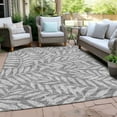 thumbnail image 6 of Addison Rugs Chantille Indoor/Outdoor Transitional Floral Gray Washable Rectangle Rug, 9' x 12', 6 of 6