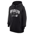 thumbnail image 2 of Women's G-III 4Her by Carl Banks  Black Brooklyn Nets Filigree Logo Pullover Hoodie, 2 of 3