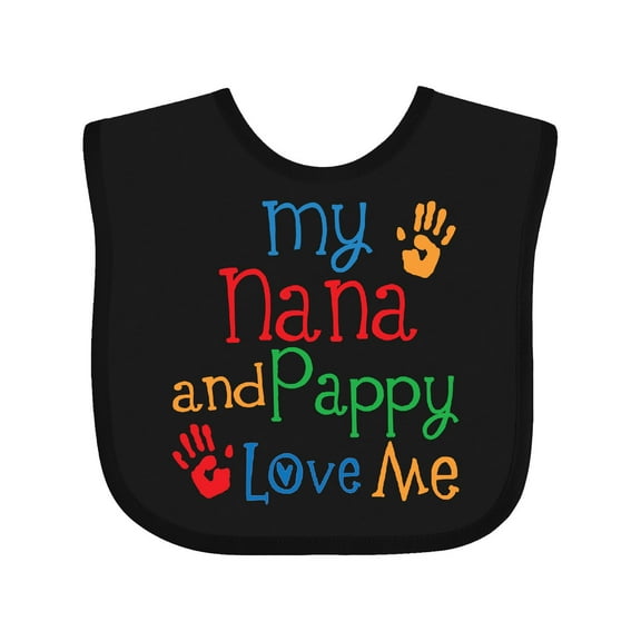 Inktastic Nana and Pappy Love Me Boys or Girls Baby Bib