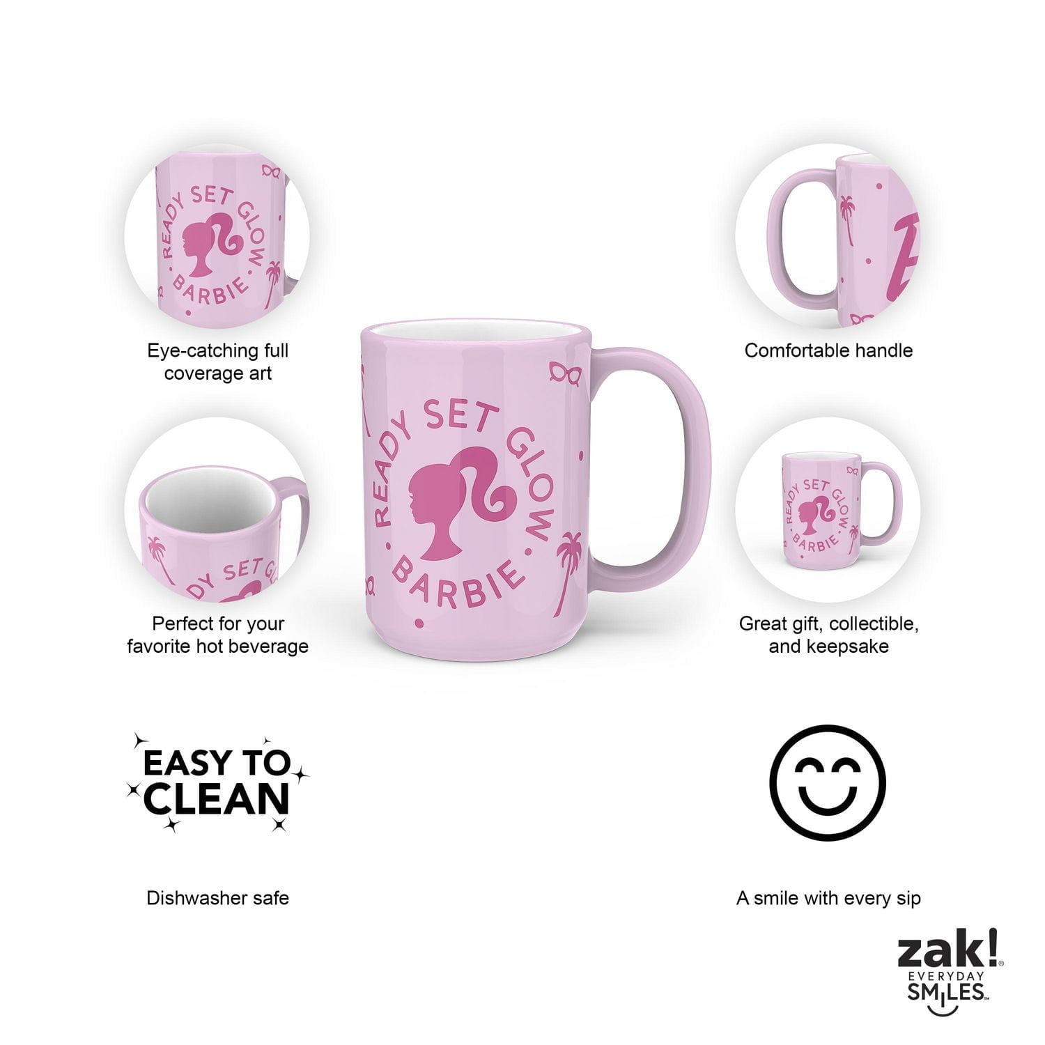 Zak Designs Tasse en Céramique Barbie 15oz