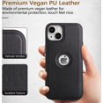 thumbnail image 3 of XINQIHANG Compatible with iPhone 15 Plus Case Premium Leather TPU Hybrid Case Cover,Black, 3 of 6