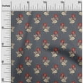 thumbnail image 1 of oneOone Cotton Poplin Fabric Leaves & Floral Block Printed Fabric 1 Yard 42 Inch Wide, 1 of 4