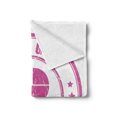 thumbnail image 2 of Gender Reveal Soft Flannel Fleece Throw Blanket, Grunge It's a Girl Retro Stamp with Baby Carriage Newborn Image, Cozy Plush for Indoor and Outdoor Use, 70" x 90", Fuchsia, by Ambesonne, 2 of 5