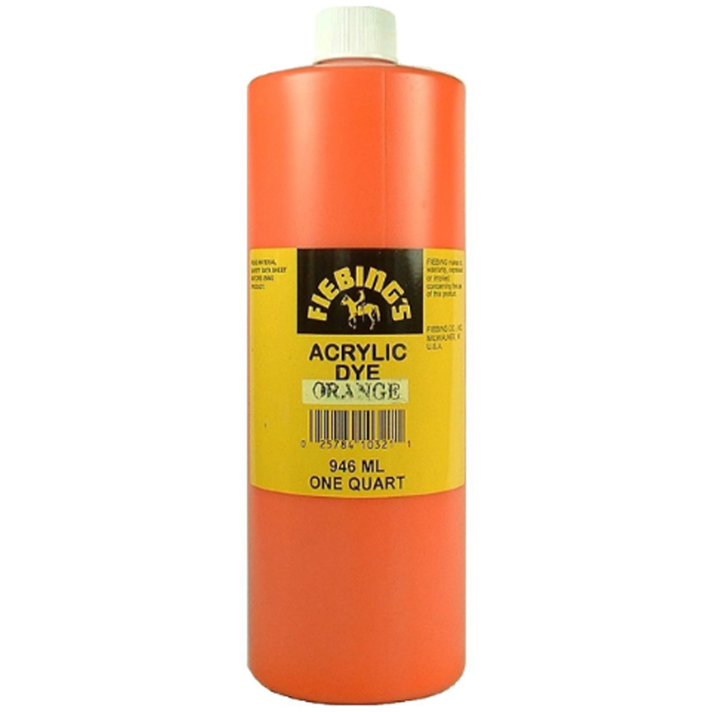FB Fiebing'S Acrylic Leather Dye Smooth Leather Quick Dry 32 Ounce Orange