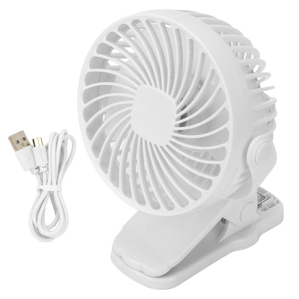 Ventilador con clip que funciona con pilas, ventilador con clip ABS Mini ventilador de escritorio USB Grado Clip en ventilador Experiencia incomparable