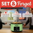 thumbnail image 4 of Gourmia 4.5 QT Programmable Slow Cooker, 5 Presets, Keep Warm, Green, 4 of 10