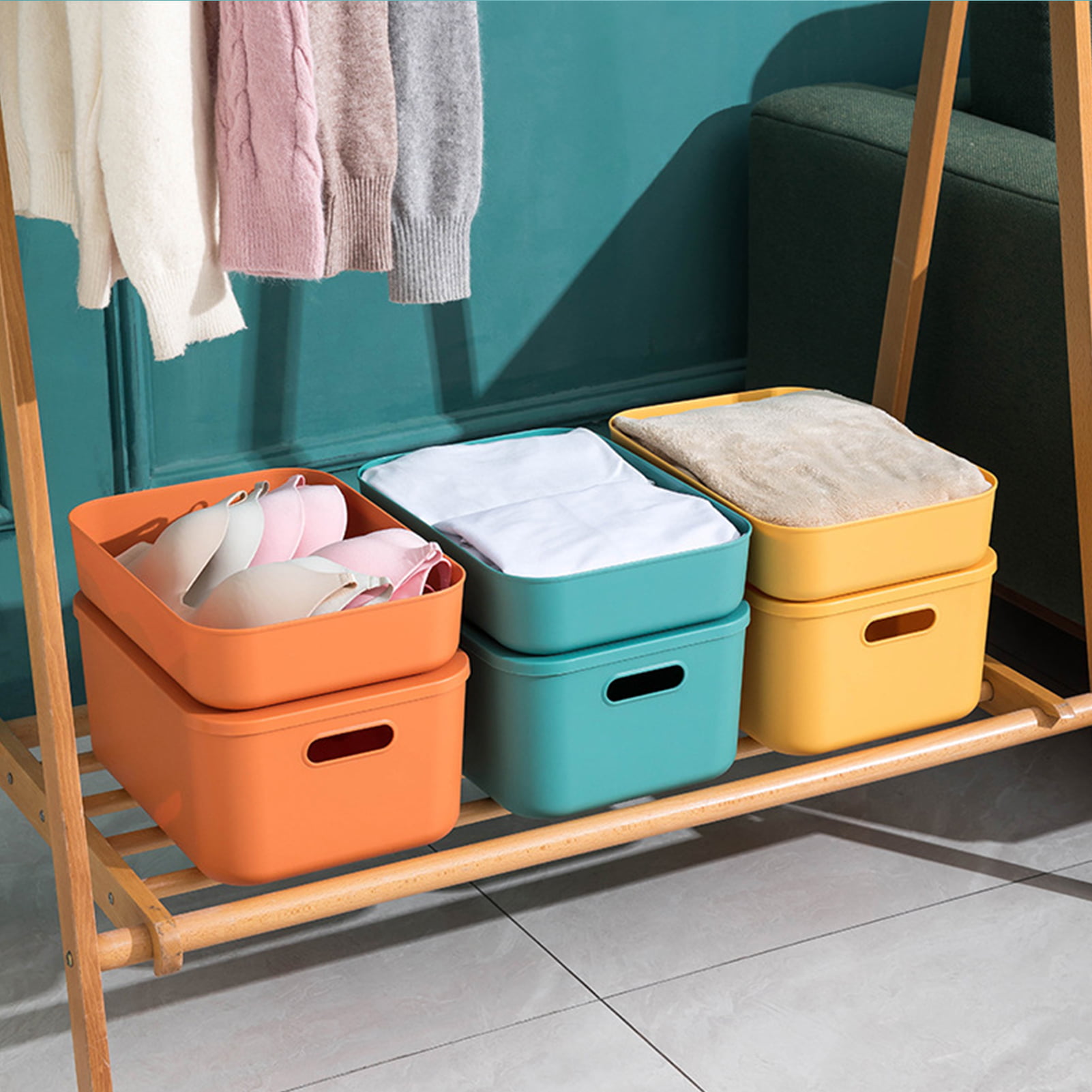 Waterproof Storage Boxes Toys Snack Clothes Socks Sundries Organizers Home  Bedroom Closet Cosmetics Laundry Large Storage Basket