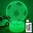 thumbnail image 3 of Luz Nocturna Ilusión 3D de Fútbol i-CHONY con Control Remoto y 16 Colores, 3 of 6