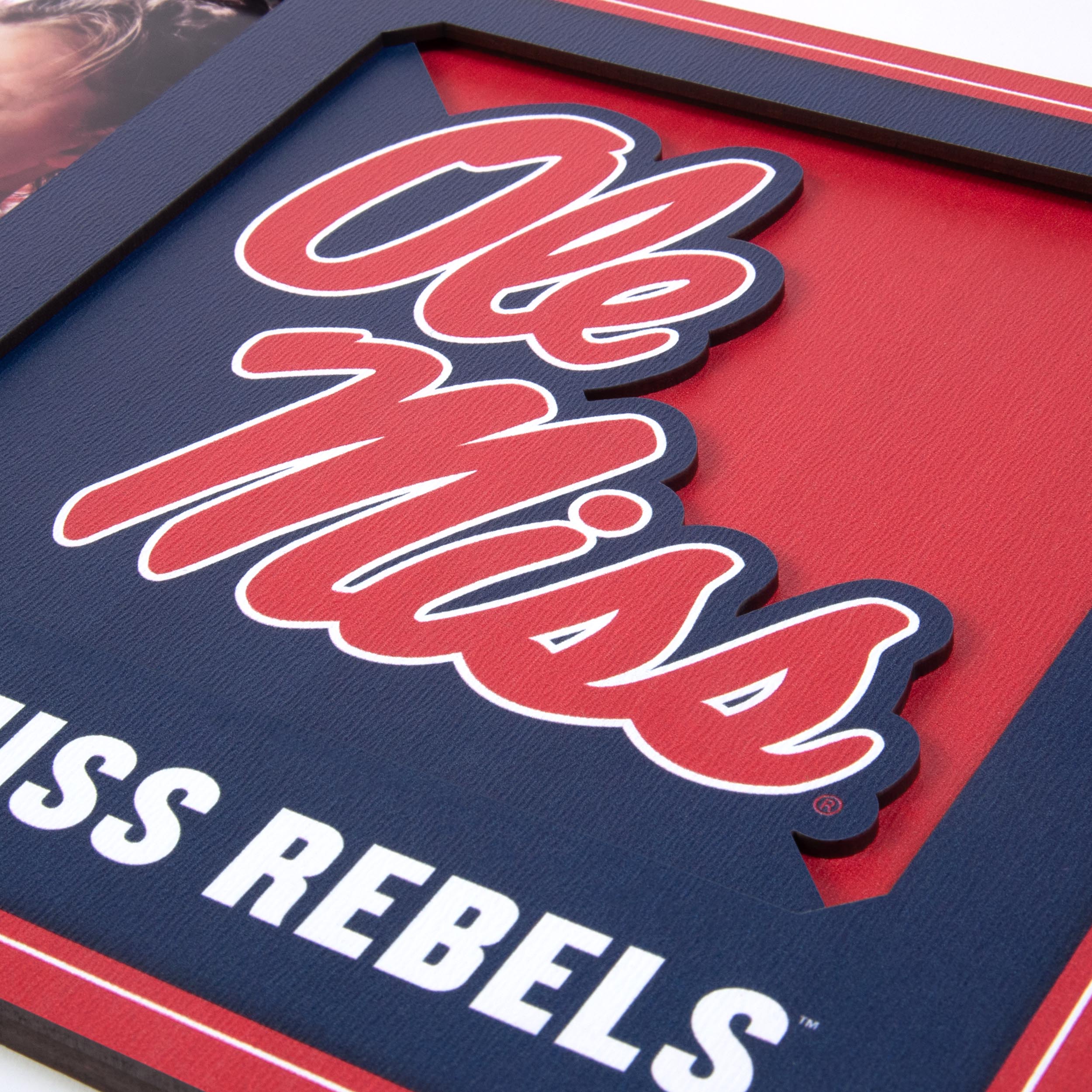 Mississippi Rebels 3D Logo Picture Frame