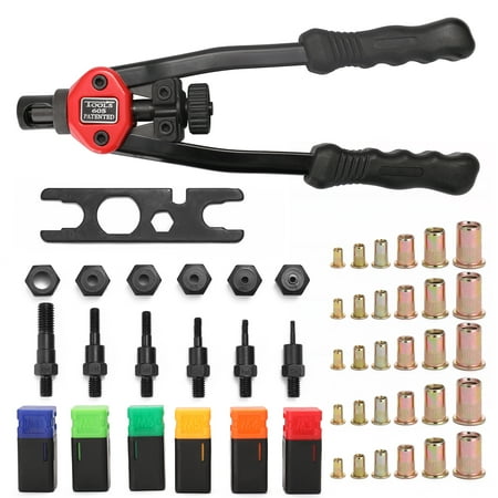 

Walmeck Labor-saving Hand Riveter BT-605 Manual Rivet Machine Riveting Tools with Nut Dies -