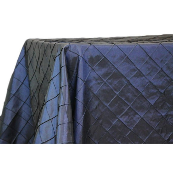 1 Pc, Pintuck 90"X156" Rectangular Tablecloth - Navy Blue For Wedding & Party Decor