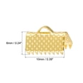 thumbnail image 2 of Unique Bargains 160Pack Ribbon Crimp Clamp Ends 10mm Cord End Clasp for DIY Craft Gold Tone, 2 of 7