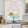thumbnail image 6 of Orange Branches Swag Valances for Windows, Kitchen Window Curtains Over Sink, Modern Abstract Art Forest Silhouettes Window Treatment Curtains for Living Room/Bedroom Curtains 2 Panel Sets 36"x45", 6 of 8