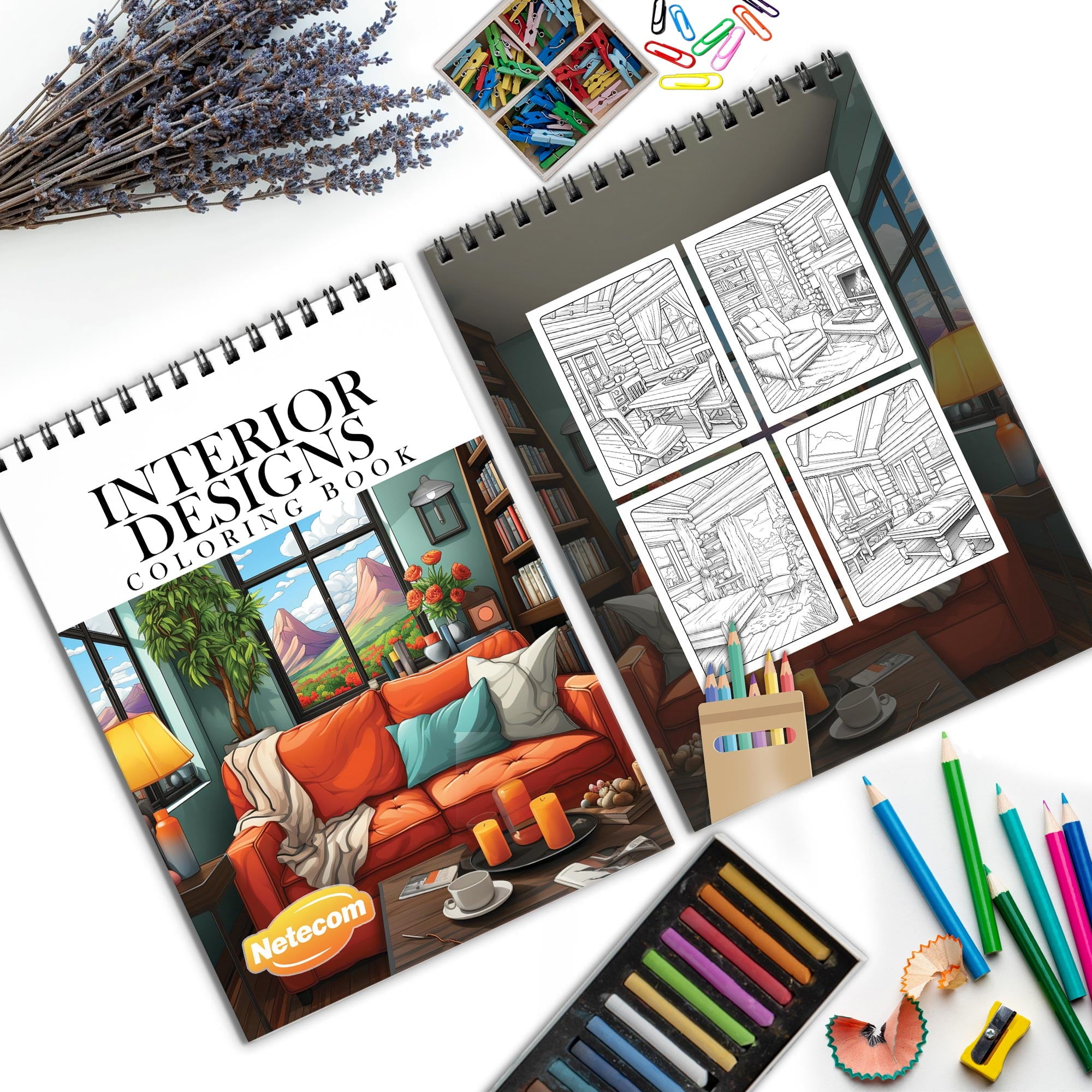 TPLHOUSE Jumbo Christmas Coloring Book Spiral Bound for Adult, Premium Cover