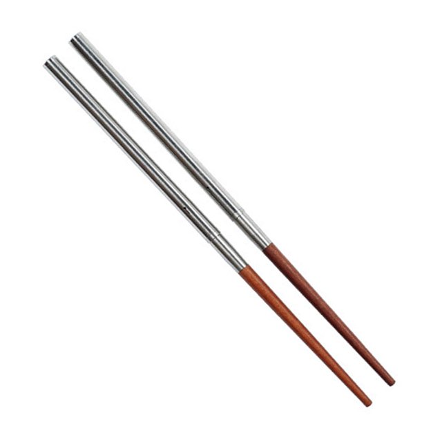 Palillos desmontables portátiles Utensilios Cubiertos Palillos plegables Vajilla para Madera Acero Inoxidable Zulema Palillos al aire libre