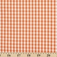 thumbnail image 3 of 4 mm Gingham Checkered Lightweight Plaid Polyester Cotton Poplin Fabric by The Yard - for Sewing Apparel, Accessories, & Décor - Orange (1 Yard), 3 of 3