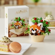 HZLKADAQ Micro-Particle Building Blocks Toy Dessert Animal Series Cute Pet Fox Panda Beagle for Children 8+ Years Old 1 Pack