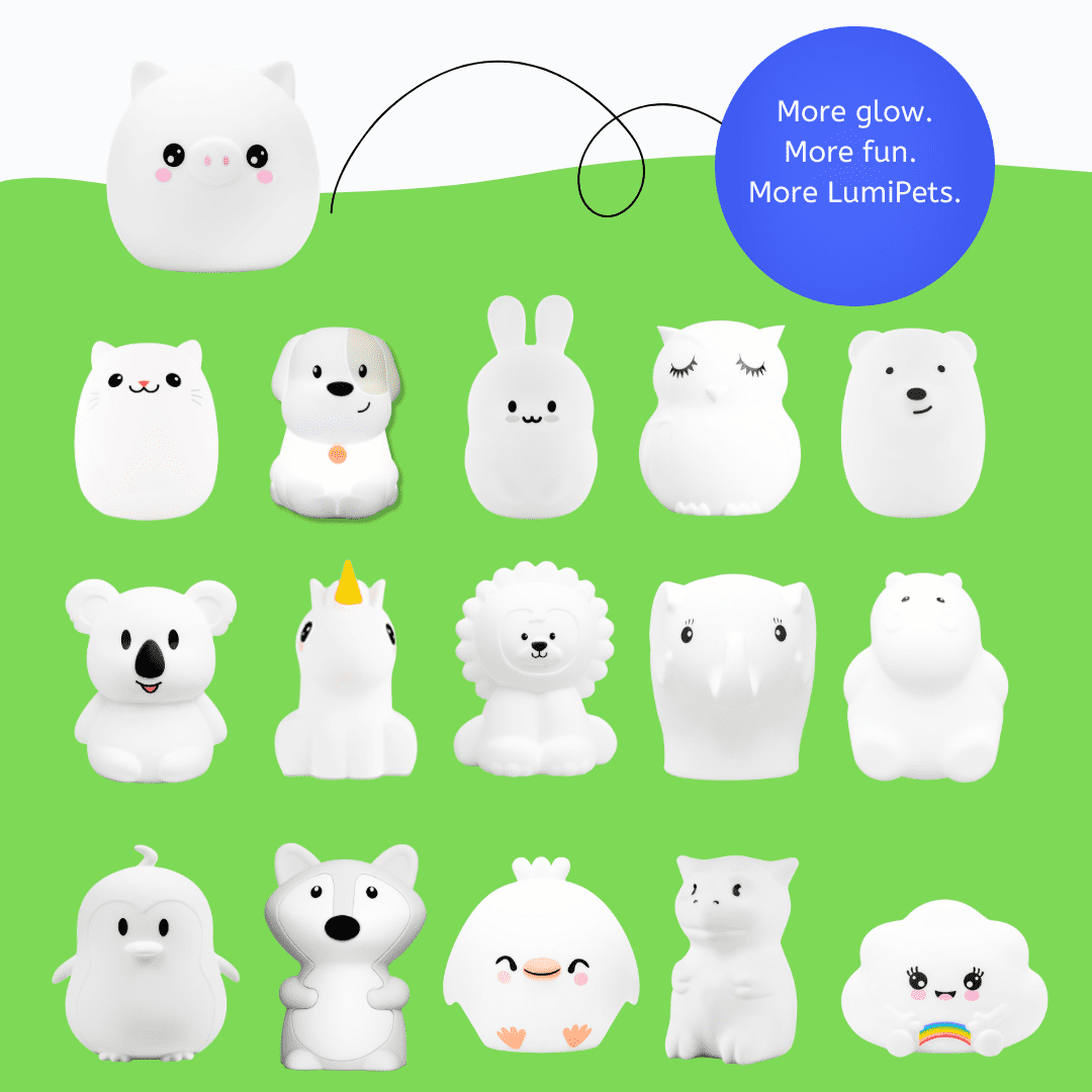 LumiPets&reg; Kawaii Pig - Children's Nursery Touch Night Light