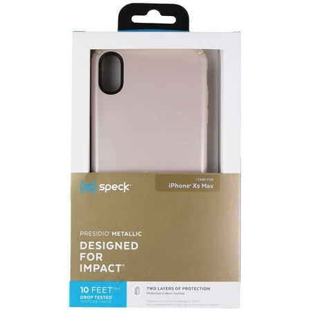 Speck - Presidio Metallic Case for Apple® iPhone® XS Max - Nude Gold/Nude Gold Metallic