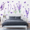 thumbnail image 2 of Purple Lavender Wall Sticker Can Be Peeled and Pasted, Diy Removable Purple Flower Butterfly Wall Sticker, 2 of 4