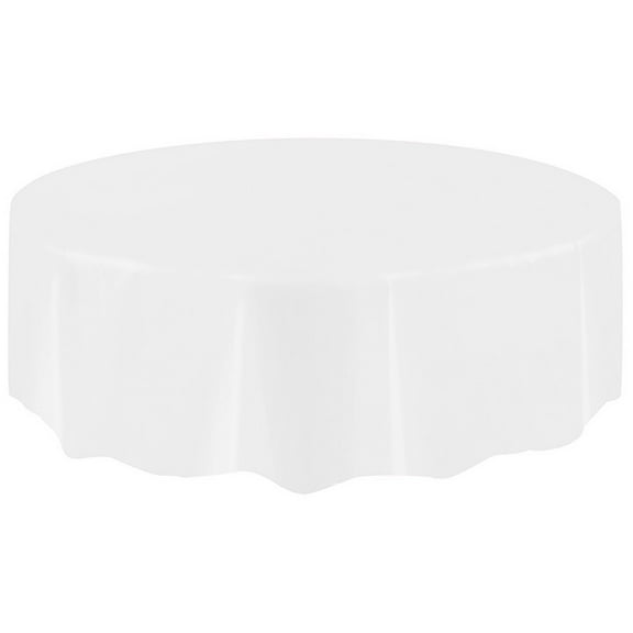XMMSWDLA 2.13m Round Tablecloth Washable Polyester Table Cloth Decorative Table Cover for Wedding Party Dining Banquet Suitable for most round tables