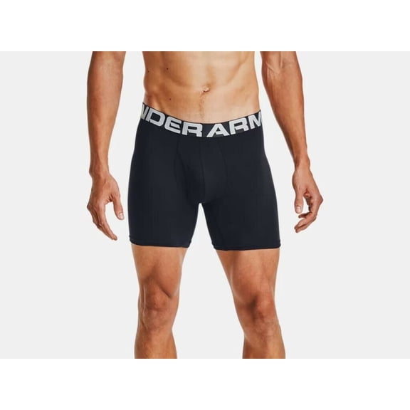Under Armour Men's Charged Cotton 6" Boxerjock 3-Pack 1363617-001 Black